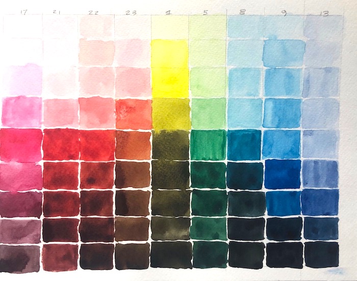 Painted color palette