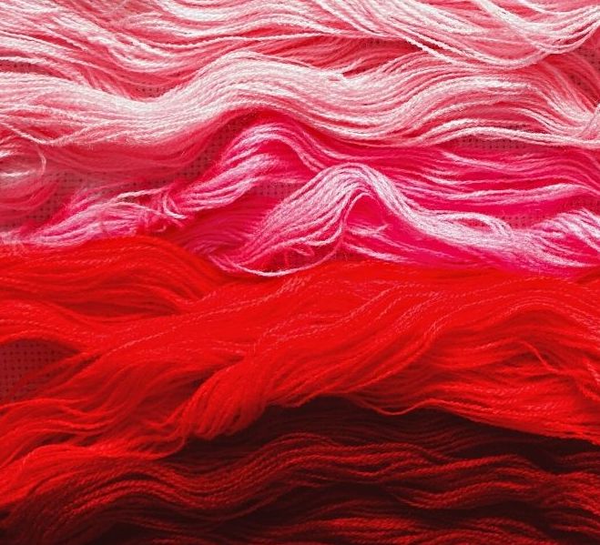 Shades of Red in Yarn