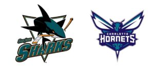 Pro sports team logos that use the colors turquoise or teal.