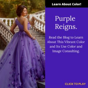 Woman in a purple ball gown to communicate the story about the color purple